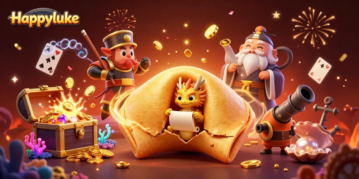 Experience top-notch gambling thrills at Happyluke with vibrant 3D characters and festive elements.