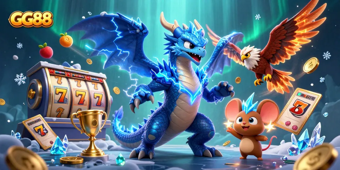 Experience exciting gameplay at GG88 with a thrilling online slots scene featuring dynamic characters.