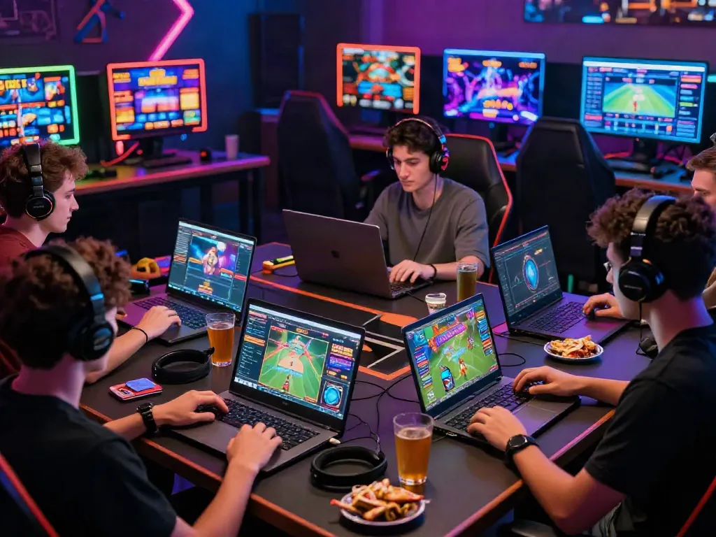 Exciting online gaming experience at https://nbet.group/ with diverse players and vibrant gaming visuals.