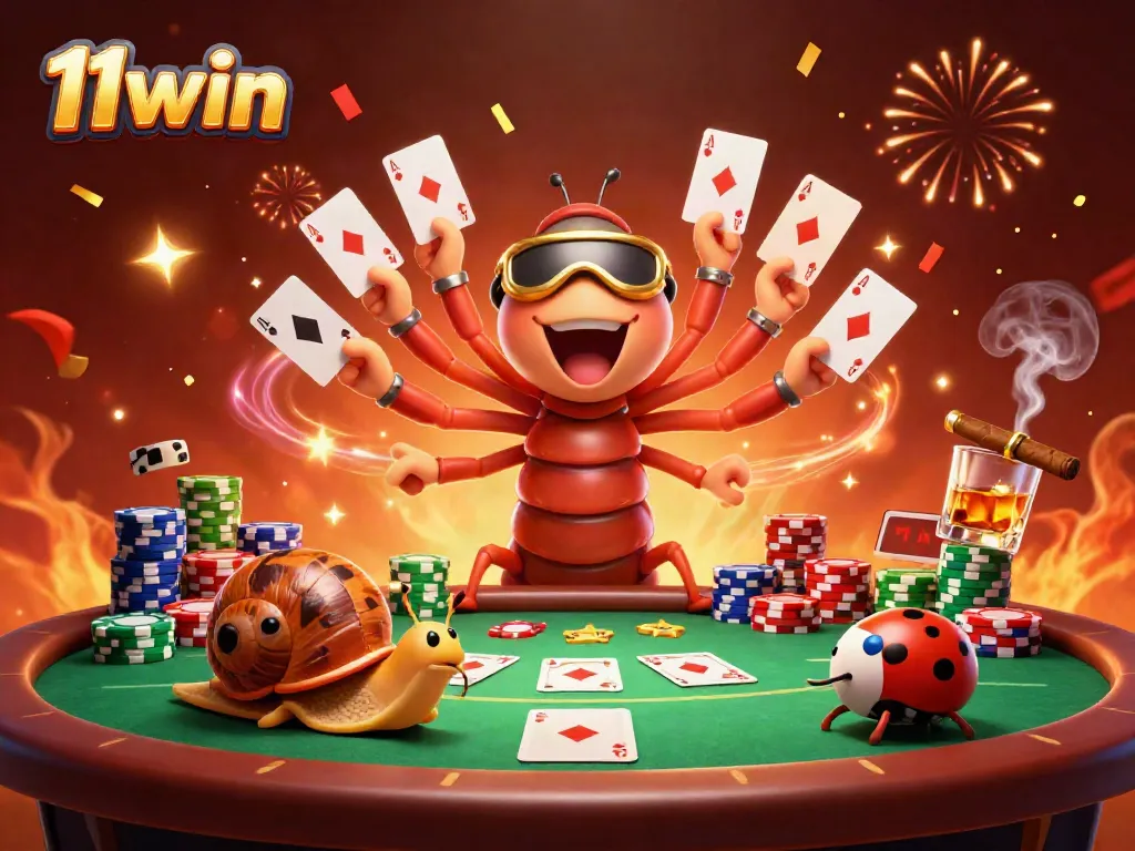 Experience thrilling gaming action at 11win with captivating casino characters and vibrant game elements.