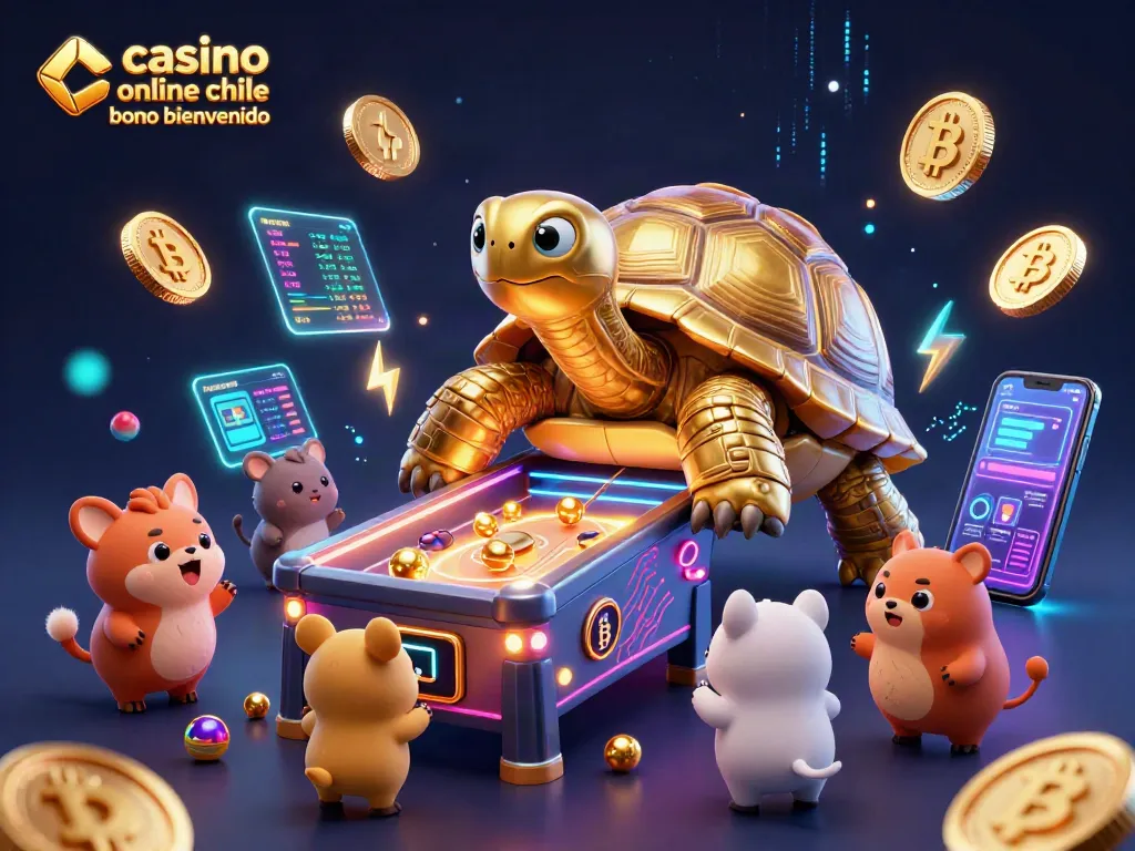 Explora el casino online Chile bono bienvenida con esta ilustración animada llena de acción y detalles vibrantes.