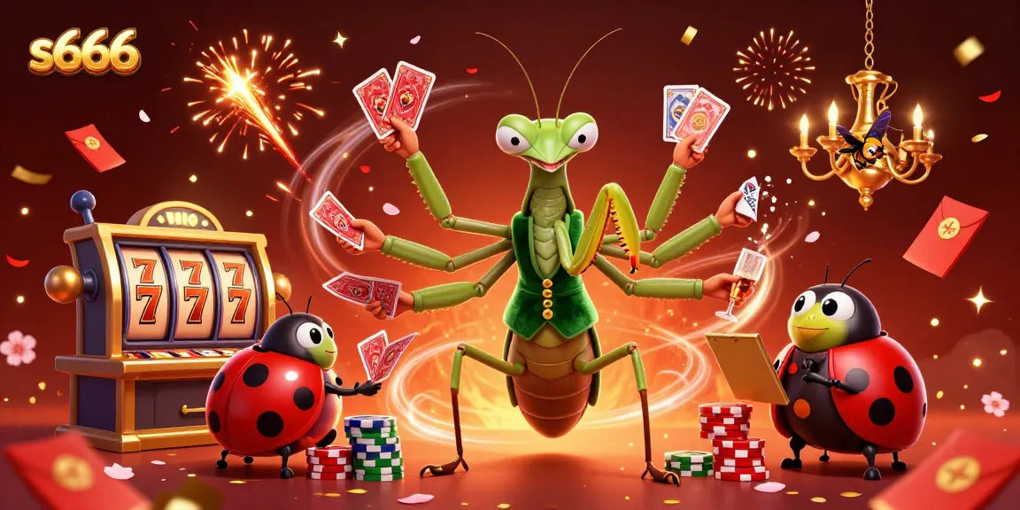 s666 slot machine excitement with vibrant 3D characters and festive elements