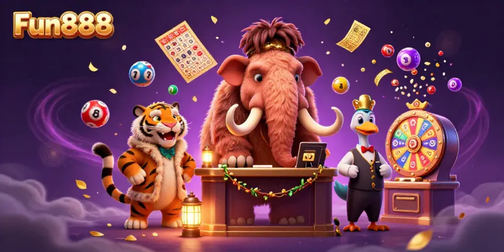 Fun888 brings excitement with a casino bouncer and colorful game elements for thrilling gameplay.