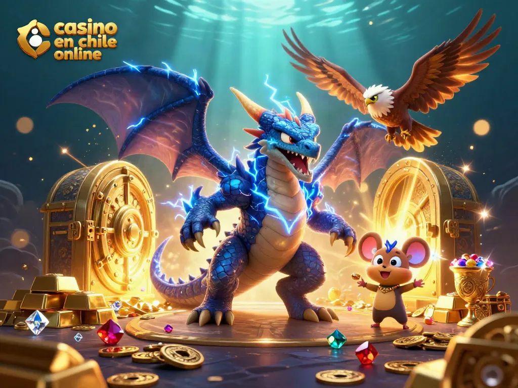 Disfruta de la emoción del casino en línea en Chile con figuras dinámicas y oro deslumbrante en este arte 3D