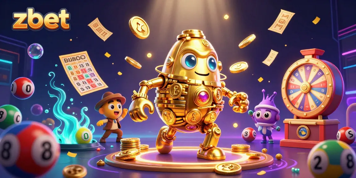 Experience thrilling bingo games at zbet with colorful lottery elements and a vivid casino atmosphere.