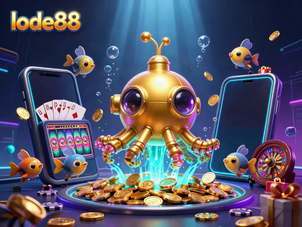 Experience thrilling gameplay with LODE88's casino adventures featuring golden treasures and slot games.