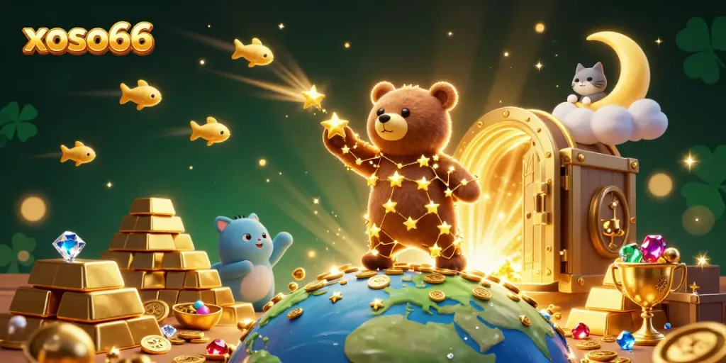 Engage with xoso66 lottery excitement and treasure dreams through playful cosmic characters!