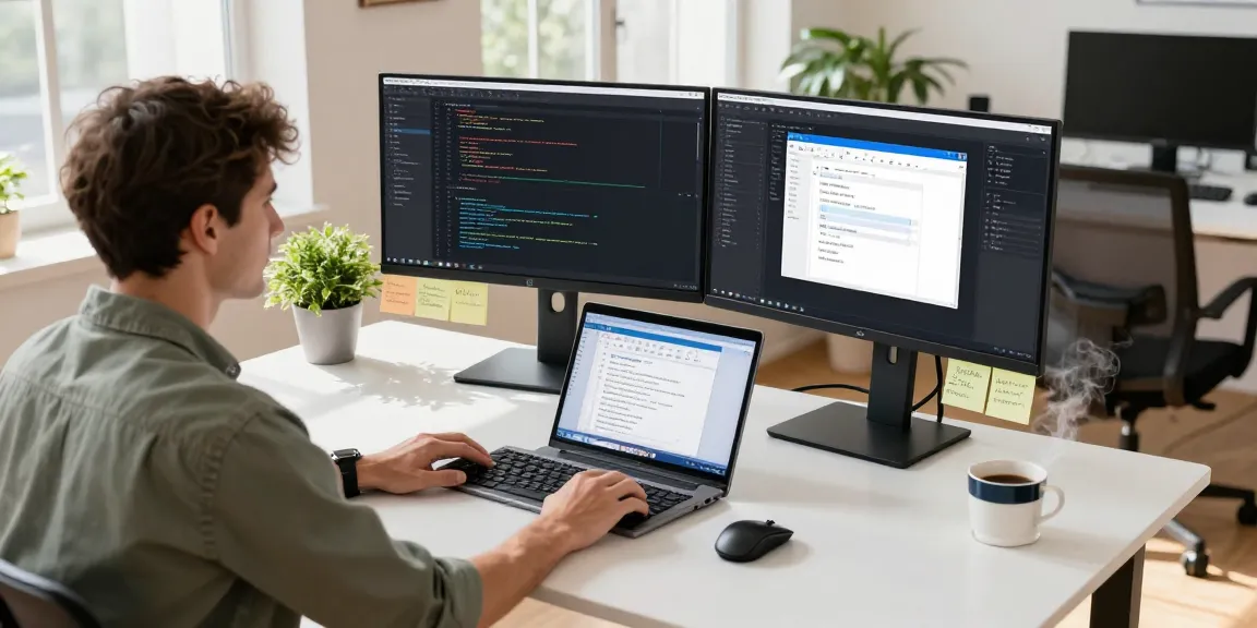 Professional workspace showcasing WPS Official Website tools and coding environment for developers