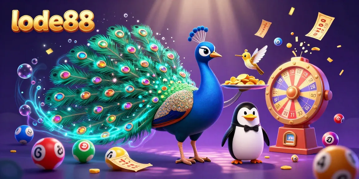 Experience thrilling lottery excitement with lode88's vibrant lottery scene illustration featuring colorful elements.